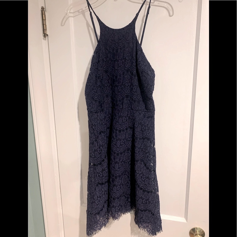 Navy lace dress